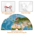 thumbnail image 6 of Kll 48" Christmas Tree Skirt Earth View World Map Xmas Tree Skirts Mat For New Year Xmas Holiday Party Indoor Outdoor Home Decoration, 6 of 9