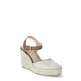 thumbnail image 2 of Time and Tru Women's Square Toe Espadrille Wedge Sandals, 2 of 6