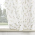 thumbnail image 3 of No. 918 Hawthorne 2-Pack Floral Leaf Sheer Rod Pocket Kitchen Curtains, 52"W X 24"L, 3 of 8