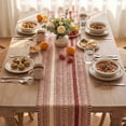thumbnail image 5 of Sm:)e Wheat Ear Red Farmhouse Woven Table Runner 12x120 Inch, Seasonal Holiday Rustic Kitchen Dining Table Decoration for Home Party Decor, 5 of 8