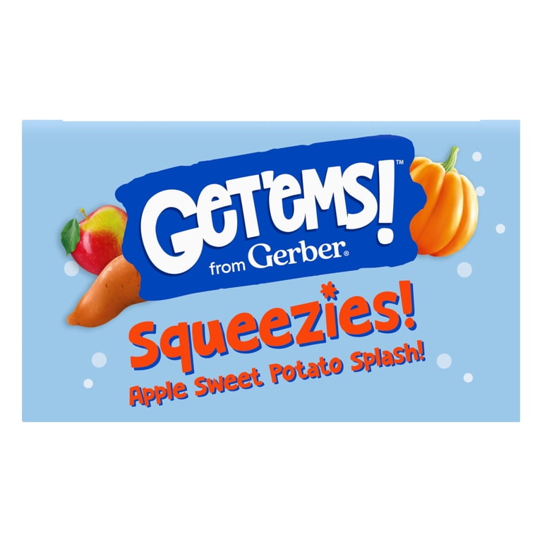 Gerber Get'ems Squeezies, Apple Sweet Potato Smoothie Pouches