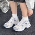 thumbnail image 2 of Domzle Women's Chunky Fashion Sneakers Gym Workout Tennis Shoes Mesh Breathable Athletic Platform Thick Casual Walking Sports Shoes Blue 39, 2 of 8
