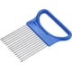 thumbnail image 1 of Soporte de cebolla de acero inoxidable, rebanador de verduras, corte para rebanar, guía de soporte de ayuda para cortar tomate, tenedor seguro, azul LingWen 8390614691681, 1 of 1