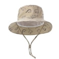 thumbnail image 4 of Krdevn Cartoon Dinosaur Print Kids Wide Brim Sun Hat Adjustable Chin Strap Beach Cap for Toddler Boys Girls, 4 of 4