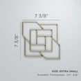 thumbnail image 3 of Ekena Millwork 7 3/8"W x 7 3/8"H x 1/4"T Extra Small Loveland Decorative Fretwork Wood Wall Panels, Walnut, 3 of 18