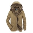 thumbnail image 1 of Abrigos para hombre, chaqueta acolchada de invierno, abrigo informal cálido, abrigo térmico grueso con capucha, abrigo vintage, 1 of 5