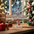 thumbnail image 5 of Tabletop Metal Christmas Tree Wrought Iron Ornament Display Stand Christmas Ornament 11 Inch Desktop Decorations Mini Xmas Tree, 5 of 5