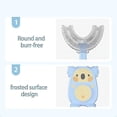 thumbnail image 3 of Cepillo de dientes manual ZHAOCHENG 360 grados en forma de U Pequeño azul, 3 of 5