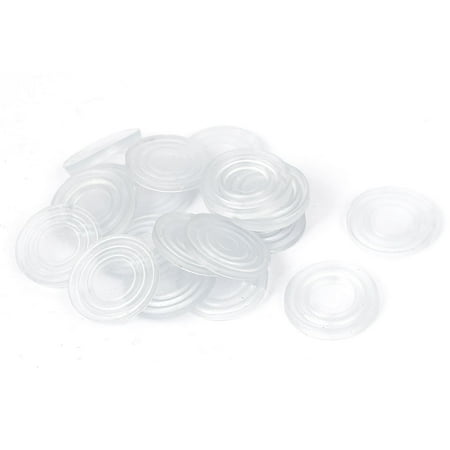 Unique Bargains 23mmx3mm Round Shape Non-slip Soft Grip Pads Glass Table Feet Buffer 20pcs