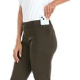 thumbnail image 5 of HDE Yoga Dress Pants for Women Straight Leg Pull On Pants with 8 Pockets Brown - L Long, 5 of 6