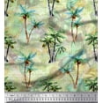 thumbnail image 1 of Soimoi Cotton Voile Fabric Check,Text & Coconut Tree Decor Fabric Printed Yard 56 Inch Wide, 1 of 1