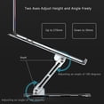 thumbnail image 1 of Langgg Laptop Stand Adjustable Stable Tabletop Supporting Shelf Home Office Use Aluminum Alloy Desktop Holder with Cooling Design, 1 of 8