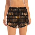 thumbnail image 2 of Balery Bookshelves Pantalones cortos deportivos para mujer con forro y dos bolsillos, elásticos, para entrenamiento, gimnasio, yoga-XX-Large, 2 of 7