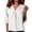 X1_White, variant on Women's Fashion Print Blouse V Neck 3/4 Sleeve Elegant Casual Loose Fit Summer Basic Tops By Yigetop Grey L