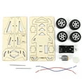 thumbnail image 3 of Wood Racing Car DIY Kit Kids Toy DIY Kit Electric Wooden Racing Car for Children Science and Technology Inventions Assembled Experiment DIY Model Building Kits, 3 of 7