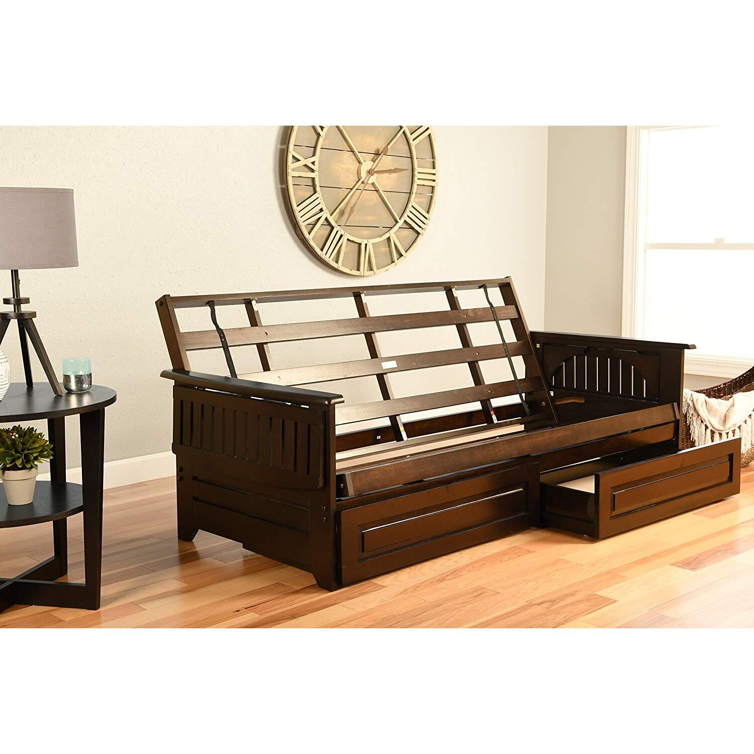 Kodiak Furniture Phoenix Full Futon with Storage DrawerColorEspresso