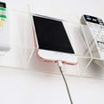 thumbnail image 3 of Wall Mounted Acrylic Phone Holer Remote Control Holder Media Storage Organizer Box, 3 Case, 3 of 5