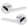 thumbnail image 1 of Kwikset Halifax Poignée de Porte Intérieure d'Intimité avec Serrure, Levier Rond pour Salle de Bain et Chambre, Chrome Poli Réversible Sans Clé à Bouton-Poussoir Doo, 1 of 6