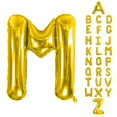 thumbnail image 1 of Globo letra M AOAOParty de papel aluminio dorado de 102 cm, 1 of 6