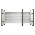 thumbnail image 5 of Glass Warehouse Sc3-Sq-60X32 Calla 60" X 32" Framed Triple Door Medicine Cabinet - White, 5 of 7