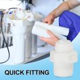 thumbnail image 6 of Uxcell Water Purifier Straight Quick Connector 3/8" NPT Male x 1/4" OD Tube, White 10 Pcs, 6 of 7