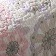 thumbnail image 3 of Cozy Line Home Fashions Inc Lola Pink Floral Cotton Quilt Bedding Set Queen 3 Piece, 3 of 5