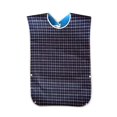 thumbnail image 5 of Washable Adjustable Adult Dining Bib Cloth Protector Waterproof Fabric Apron Crumb Catcher, 5 of 5