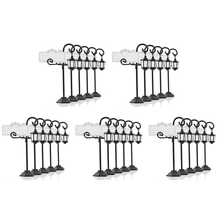 25 PCS Streetlight Shape Wedding Reception Place Card Holder Number Name Table Card Holder Stand with A Card