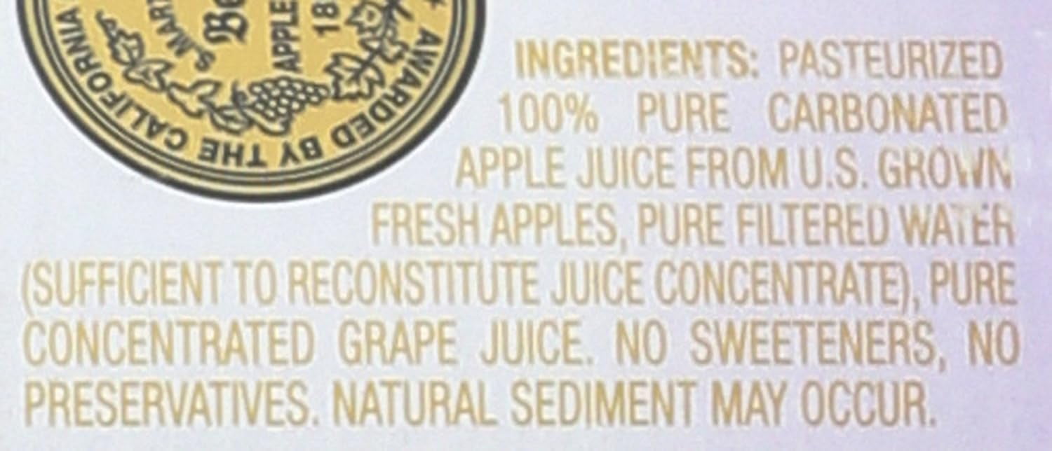 Martinelli's Sparkling Juice Apple Grape - 25.4 fl oz Pack of 2