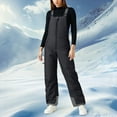 thumbnail image 2 of HCNTES Women's Outdoor Snow Bib Overalls Waterproof Insulated Pants with Adjustable Fit for Ladies Winter Adventures(A-Black,L), 2 of 4