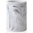 thumbnail image 2 of Toothbrush Holder, Marble Look Resin Toothpaste Makeup Brushes Razors Holder Vanity Bathroom Countertop Organizer Accessories Tumbler Stand, 2 of 7