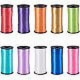 Polyester Balloons Ribbon Curling Ribbon for Party Decoration Mixed Color 5x0.1mm about 100yards/roll(91.44m/roll) 10roll/set
