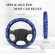 thumbnail image 3 of Balery Blurred Star Snow Christmas Fundas elásticas antideslizantes para volante, funda protectora universal para hombre y mujer, 15 pulgadas, accesorios para coche., 3 of 6