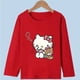 thumbnail image 3 of Hello Kitty dibujos animados Primavera Verano niños algodón manga larga Camiseta medio pequeño niños camisa inferior niño y niña niños, 3 of 5