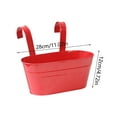 thumbnail image 2 of 2PCS Metal Hanging Planter for Outdoor - 11.2" Iron Railing Planter with Detachable Hooks & Drainage Holes - Fence, Balcony & Wall Mount Flower Pot for Indoor/Outdoor Decor, 2 of 5