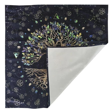 

Tohuu Tarot Tablecloth Square Foldable Tarot Tablecloth Tarot Cards Table Cloth with Life Tree Pattern Astrology Tarot Divination Cards Table Cloth Tapestry generous