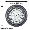 thumbnail image 6 of AcuRite 24” Illuminated LED Large Outdoor Decorative Clock with Thermometer and Hygrometer Combo (75026M), Pewter, 6 of 8