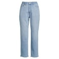 thumbnail image 2 of No Boundaries Juniors High Rise Mom Jeans, 27" Inseam, Sizes 1-21, 2 of 5