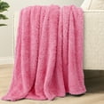 thumbnail image 6 of PAVILIA Sherpa Throw Blanket For Couch Sofa, Pink Fluffy Warm Plush Blanket for Bed, Cozy Super Soft Lightweight Throw, Fuzzy Decorative Blanket, All Season Home, 50x60, 6 of 9