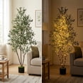 thumbnail image 5 of NOVAROOT 6FT Artificial Olive Tree Tall Faux Potted Olive Tree with Lifelike Fruits - Lush Faux Potted Plant for Home/Office Decor Indoor Ourdoor, 5 of 12