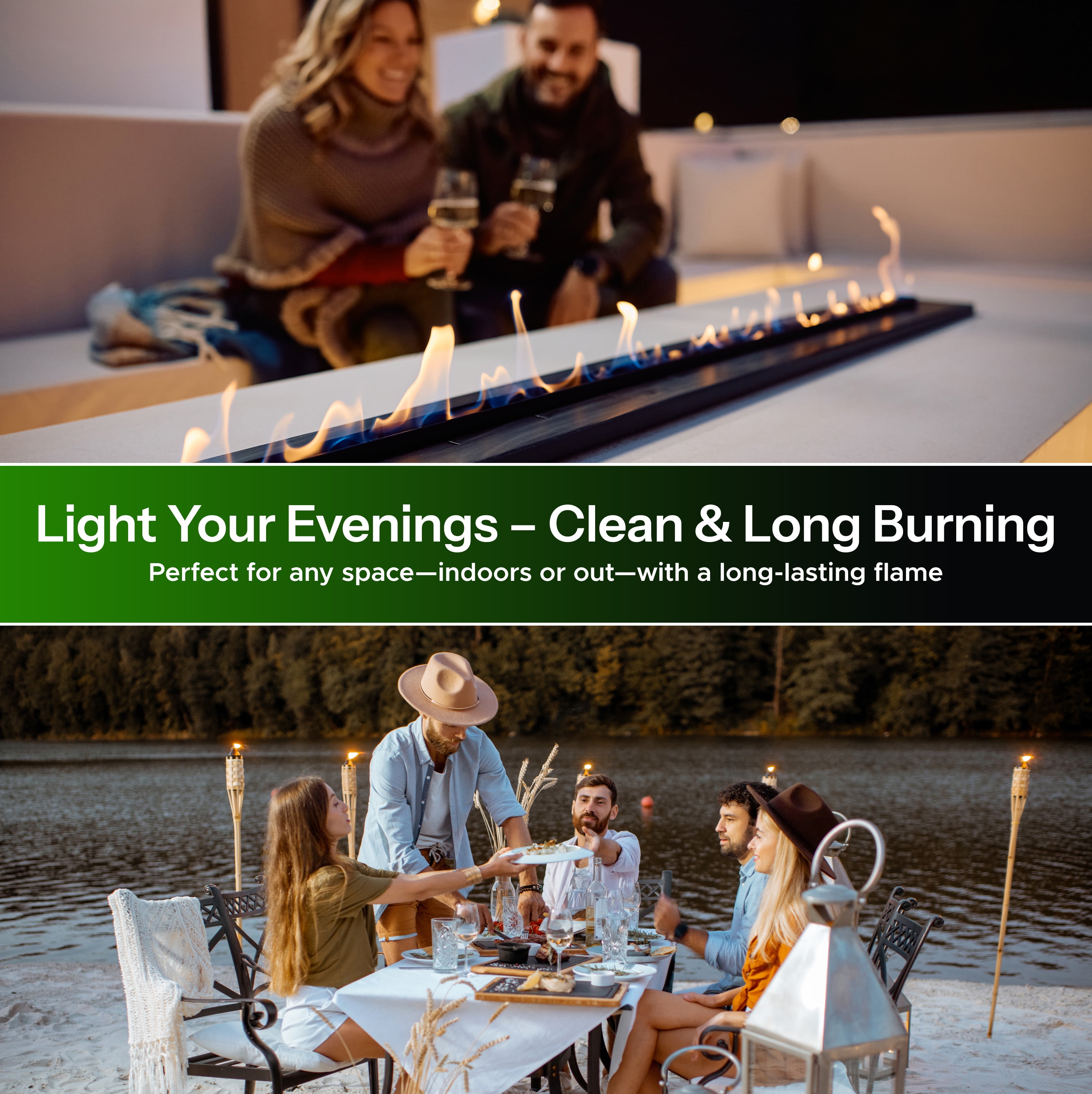 Firefly Tiki Torch Oil Fuel Eucalyptus, Long Burning, Less Smoke Lamp Oil, 32 oz
