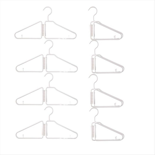 8 Perchas Plegables, Perchas Plegables de Plástico, Perchas de Ropa Plegables Portátiles, Perchas de Viaje Plegables ()