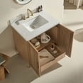 thumbnail image 2 of Fully Assembled 30'' Light Coffee Freestanding Single Sink Bathroom Vanity with Solid Wood Construction and Engineered White Top, 2 of 6