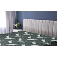 thumbnail image 5 of Ambesonne Bird Print Fitted Sheet, Nature Floral Branch Art, Twin XL Size, Hunter Green Ivory, 5 of 5