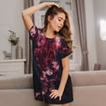thumbnail image 3 of Picia Mesmerizing Pink Jellyfish Pattern Women’s Nightdress – Casual Short-sleeved Loose-Fit Sleepwear, Soft Cotton Short-Sleeve Sleep Shirt for Relaxation & Comfort, 3 of 6