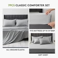 thumbnail image 4 of WISHEAD King Bed in a Bag Comforter Set with 7 Pieces - Light Gray All Season Bedding Sets with Comforter, Pillow Shams, Flat Sheet, Fitted Sheet and Pillowcases, 4 of 9