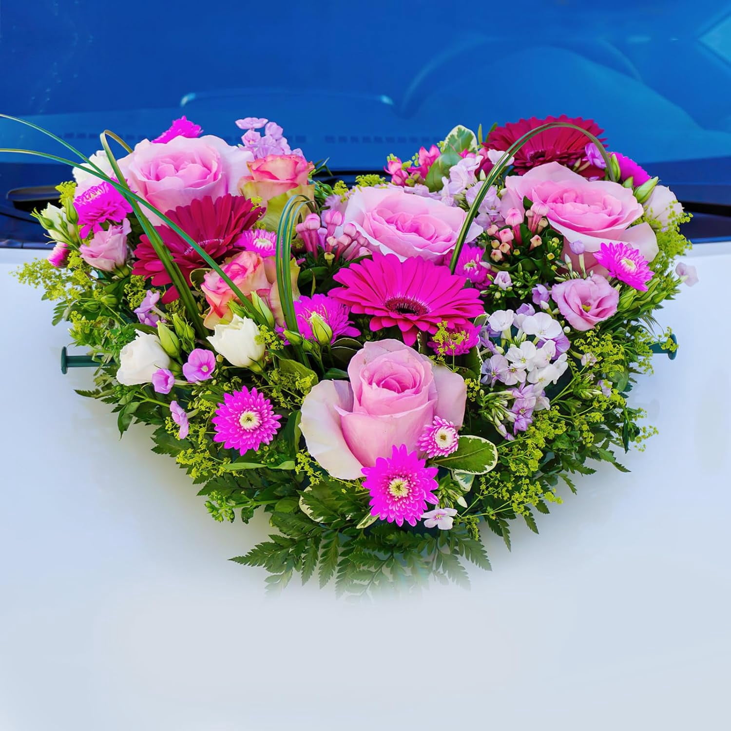ABCISI Floral Foam Blocks 2pcs Heart Flower Arrangement Base - Dry & Wet Polystyrene Blocks for DIY Flower Arranging