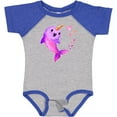 thumbnail image 3 of Inktastic Valentine's Day Cute Pink Narwhal with Hearts Boys or Girls Baby Bodysuit, 3 of 5
