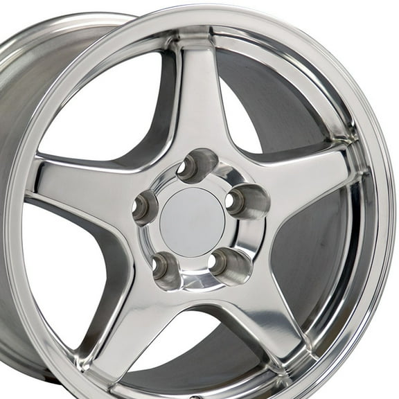 17 inch Rim fits 97-04 Chevy Corvette Front ZR1 Polished Wheel Direct Fit