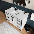 thumbnail image 5 of 48" White Bathroom Vanity With Cultured Marble Surface And Faucet - Scratch- Stain-, 6 Drawers & 1 Cabinet For Ample Space, Soft Close Door 48 In. Bath Top Long-lasting Scratch-, Generous Storage,, 5 of 6